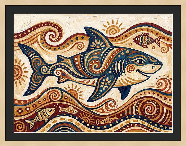 Shark Folk Art