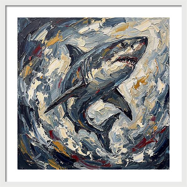 Shark In Turbulent Waters