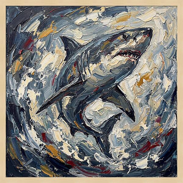 Shark In Turbulent Waters