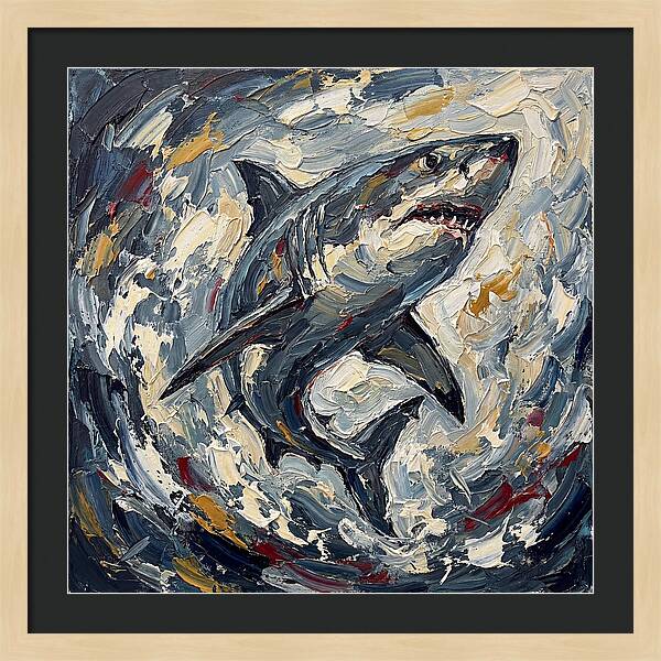 Shark In Turbulent Waters