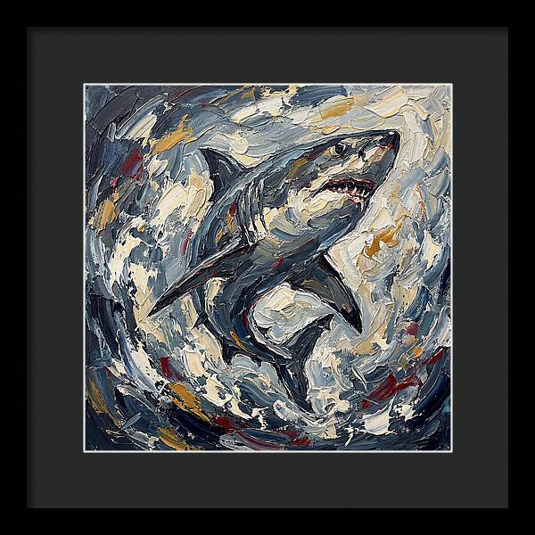 Shark In Turbulent Waters
