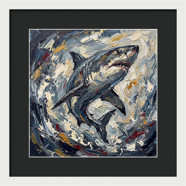 Shark In Turbulent Waters