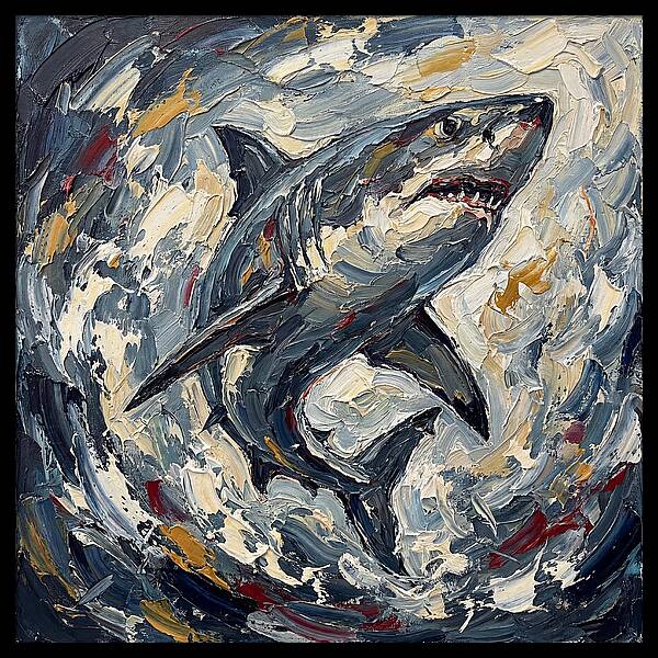 Shark In Turbulent Waters