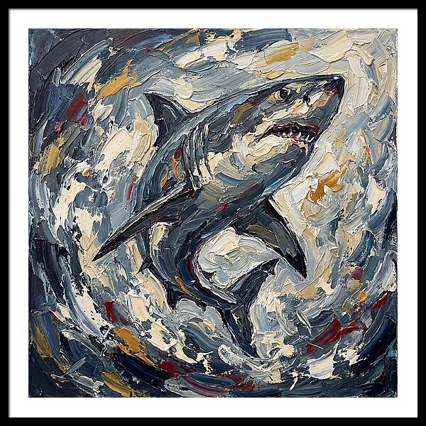 Shark In Turbulent Waters