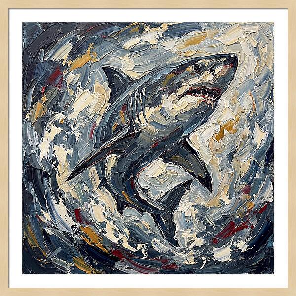 Shark In Turbulent Waters