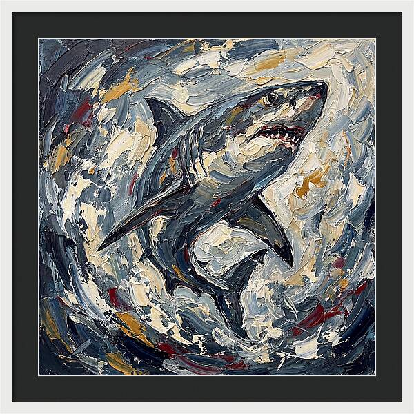 Shark In Turbulent Waters