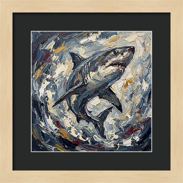 Shark In Turbulent Waters