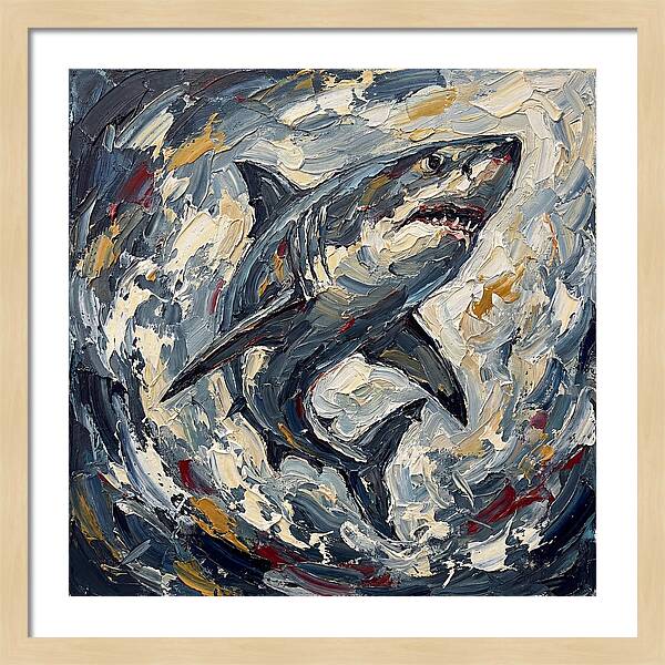 Shark In Turbulent Waters