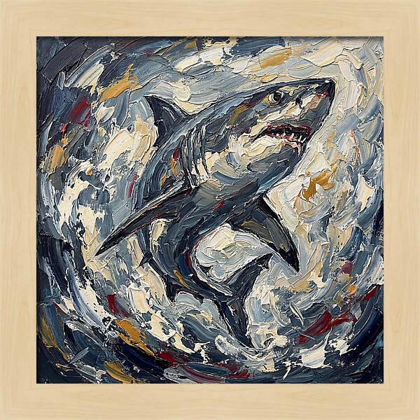 Shark In Turbulent Waters