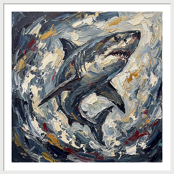 Shark In Turbulent Waters