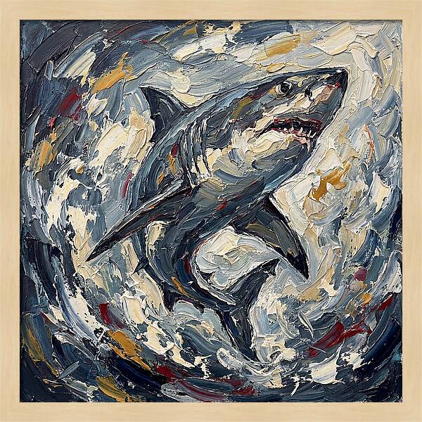 Shark In Turbulent Waters