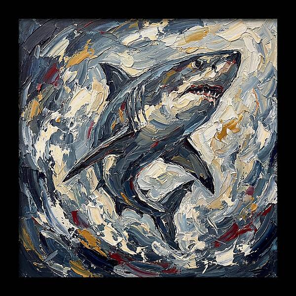 Shark In Turbulent Waters