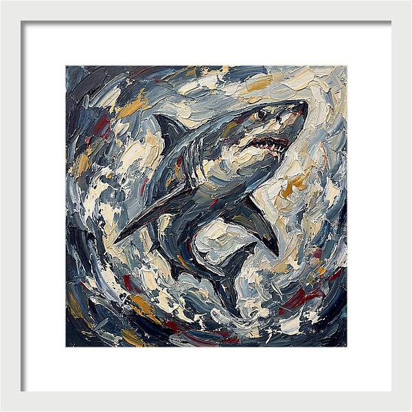 Shark In Turbulent Waters