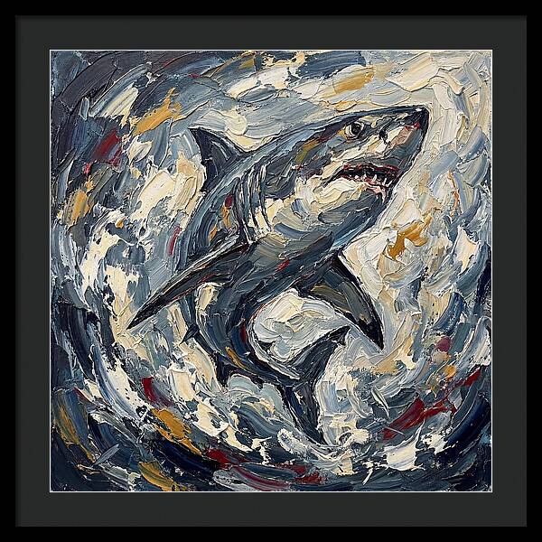 Shark In Turbulent Waters