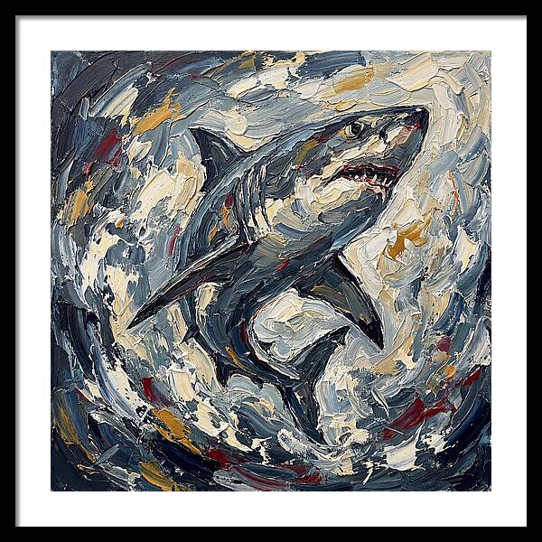 Shark In Turbulent Waters