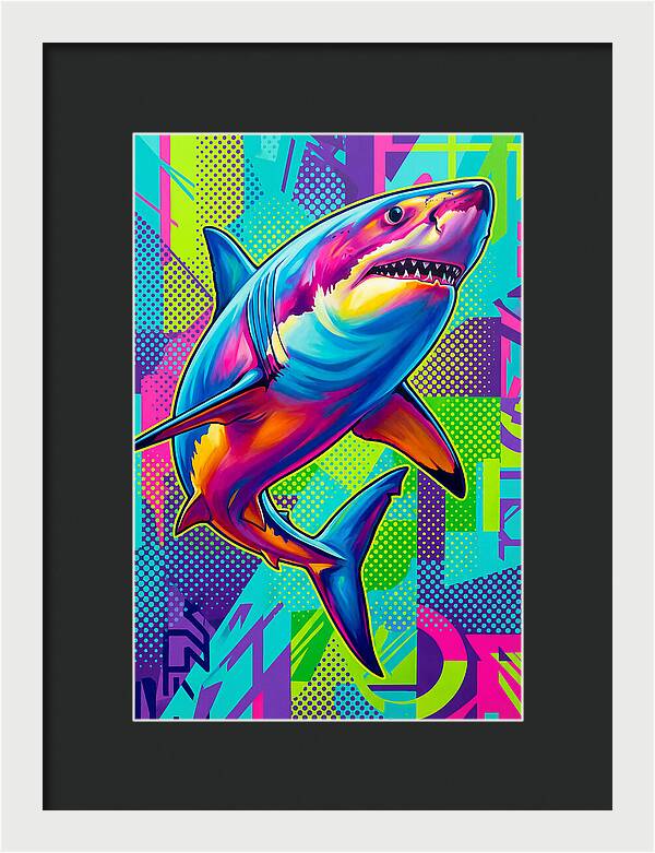 Shark In Vibrant Colors