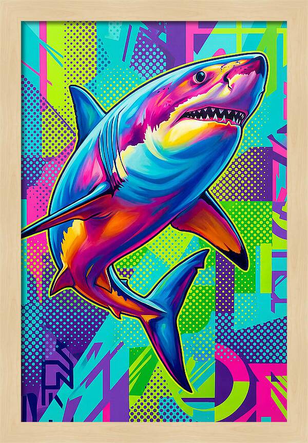 Shark In Vibrant Colors