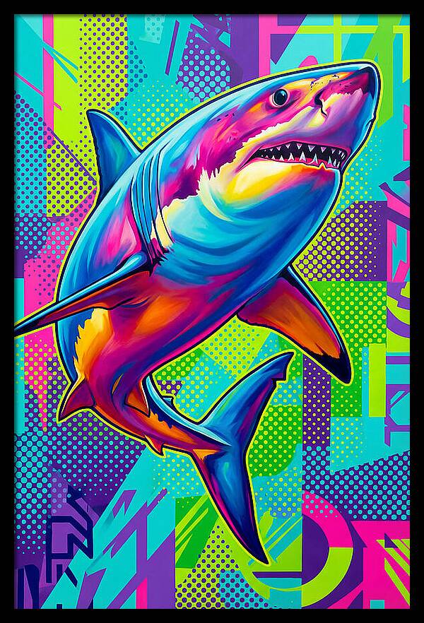 Shark In Vibrant Colors