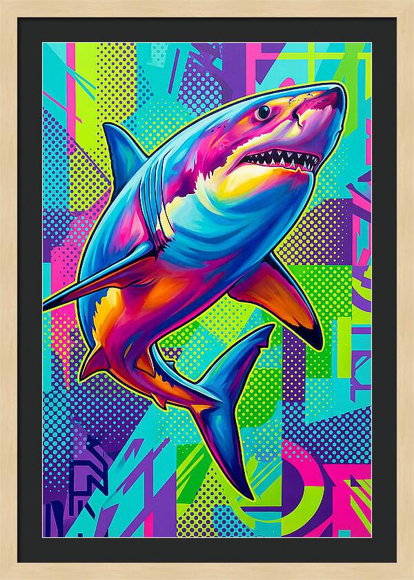Shark In Vibrant Colors