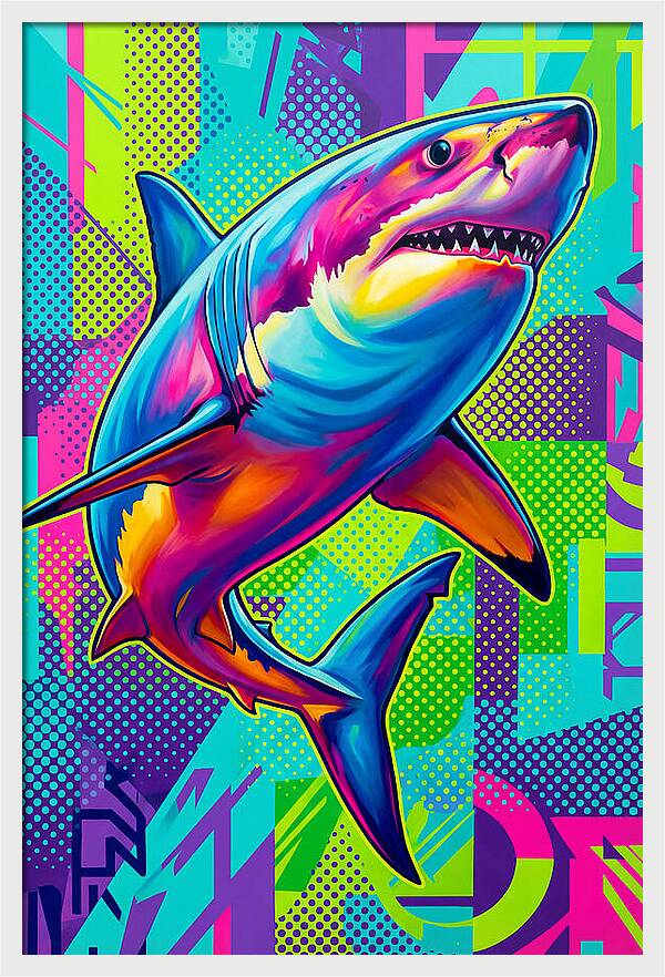 Shark In Vibrant Colors