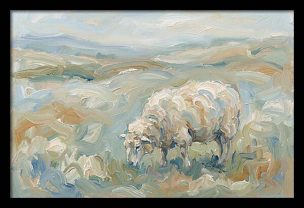 Sheep Grazing In Pastoral Landscape