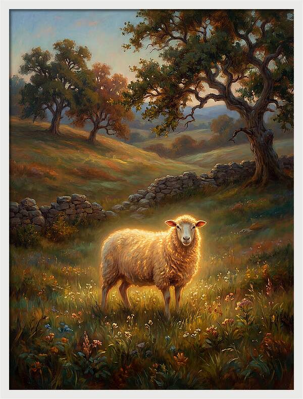 Sheep In Pastoral Landscape
