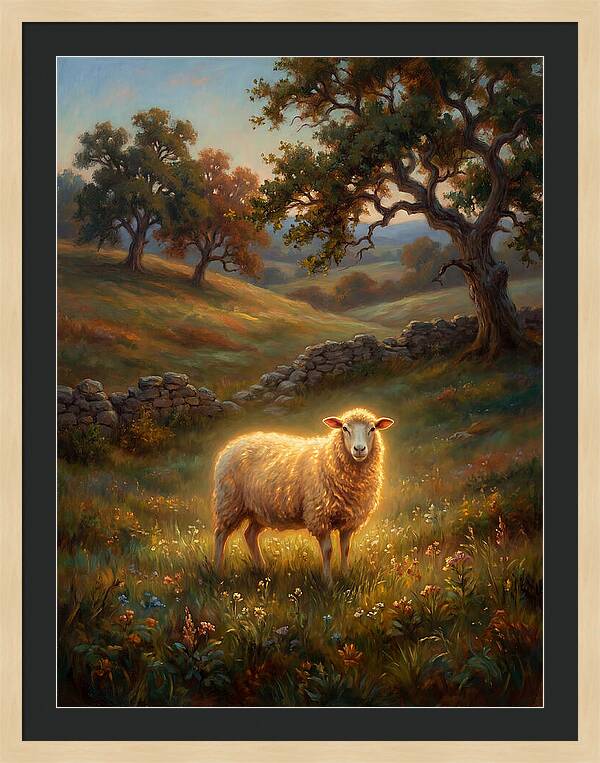 Sheep In Pastoral Landscape