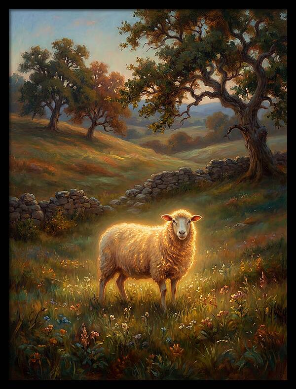 Sheep In Pastoral Landscape