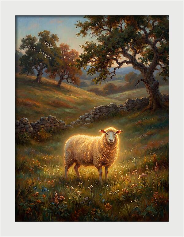 Sheep In Pastoral Landscape