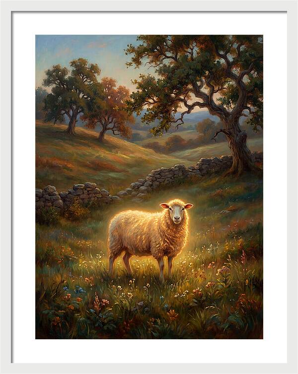 Sheep In Pastoral Landscape