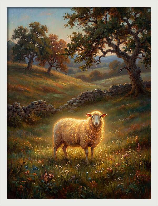 Sheep In Pastoral Landscape