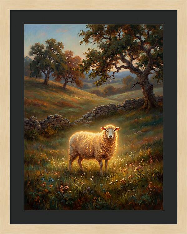 Sheep In Pastoral Landscape