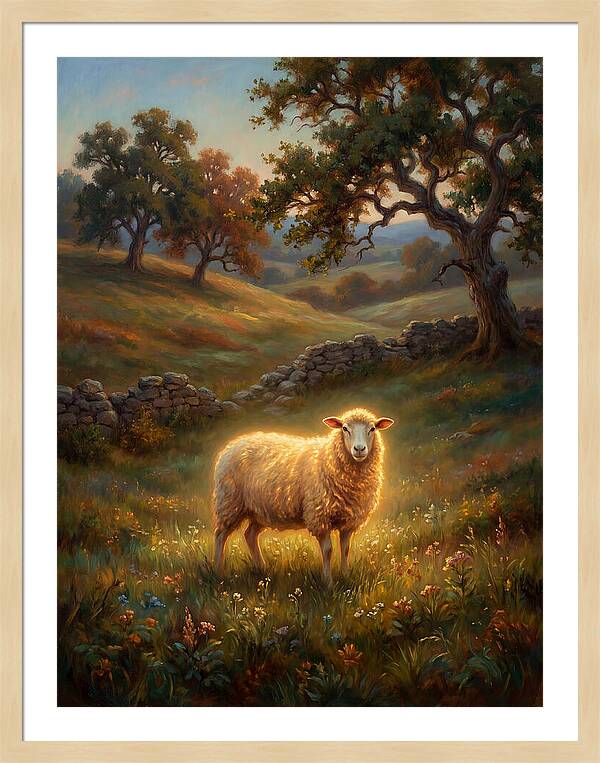 Sheep In Pastoral Landscape