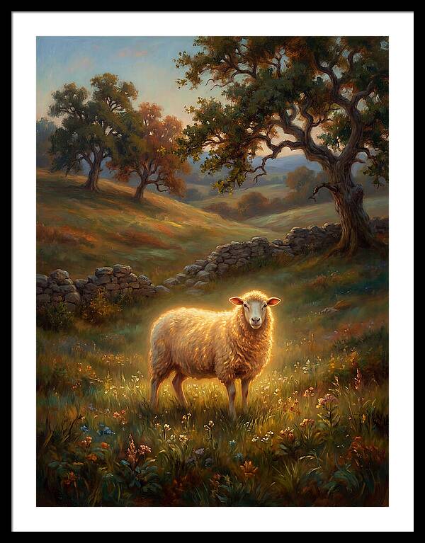 Sheep In Pastoral Landscape