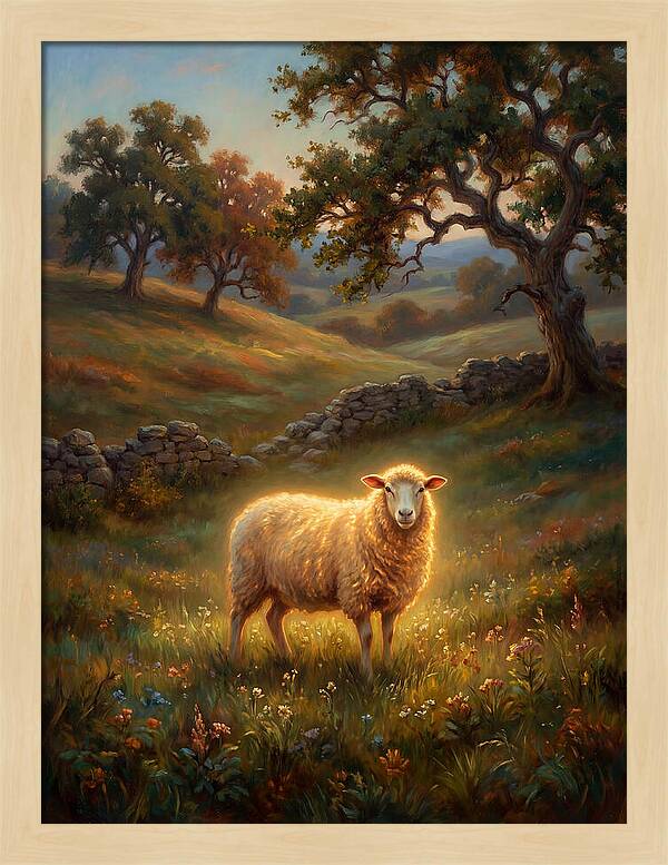 Sheep In Pastoral Landscape