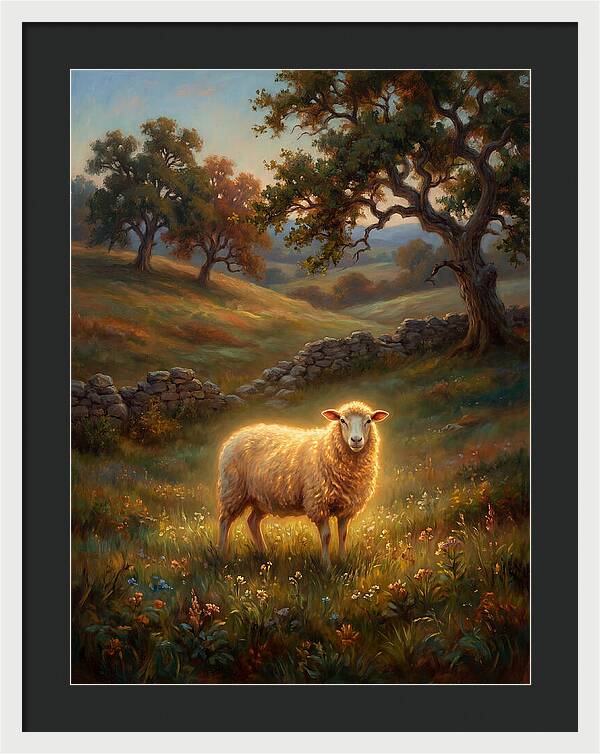 Sheep In Pastoral Landscape