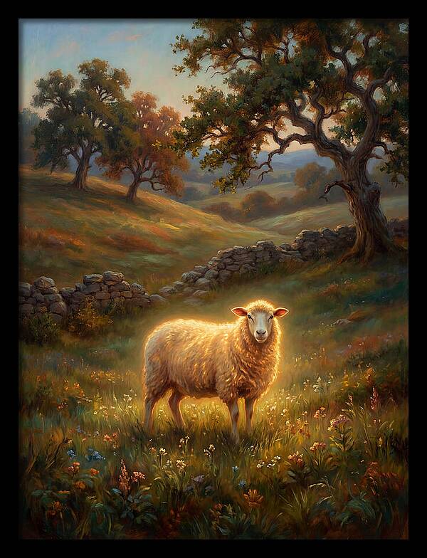 Sheep In Pastoral Landscape
