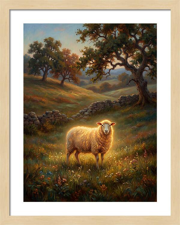 Sheep In Pastoral Landscape