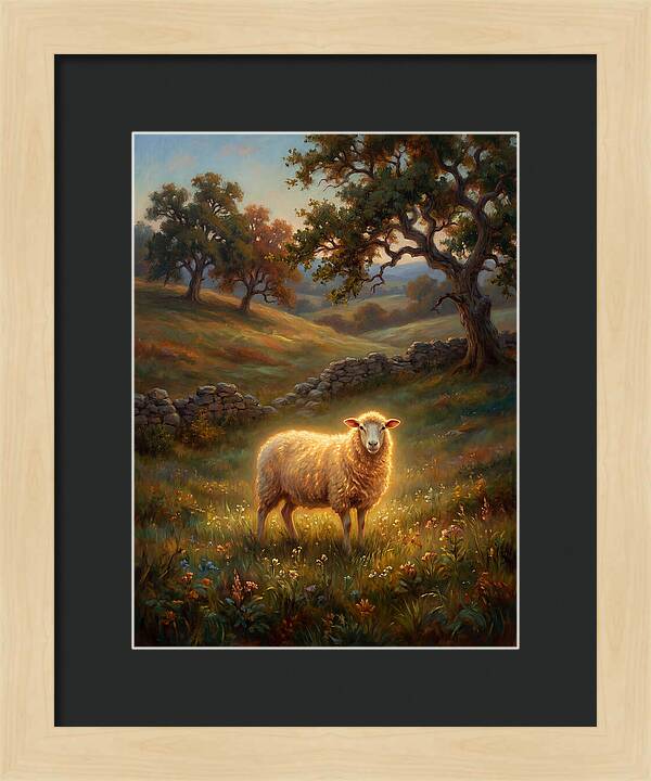 Sheep In Pastoral Landscape