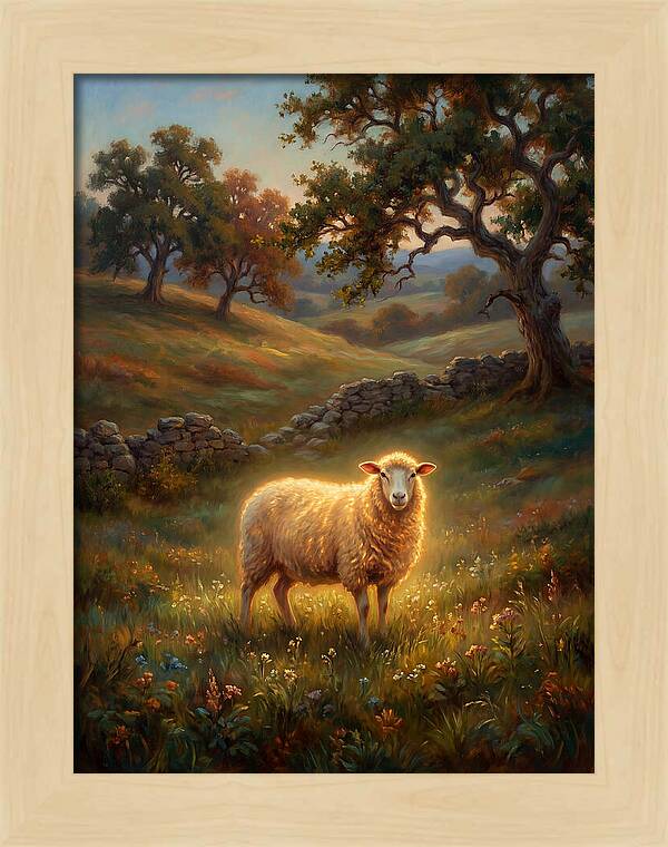 Sheep In Pastoral Landscape