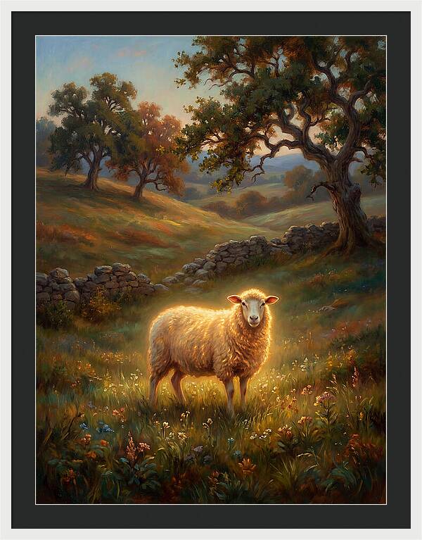 Sheep In Pastoral Landscape