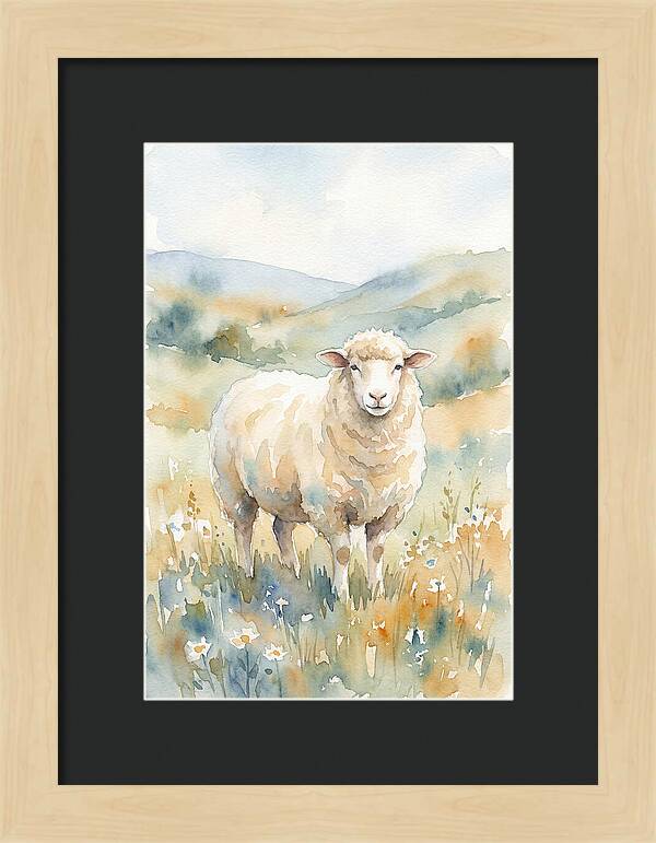 Sheep In Serene Pasture