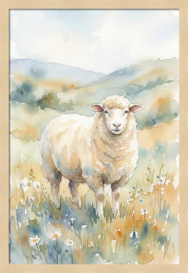 Sheep In Serene Pasture