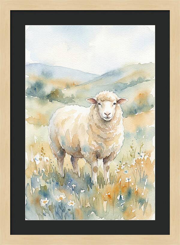 Sheep In Serene Pasture