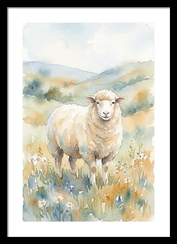 Sheep In Serene Pasture