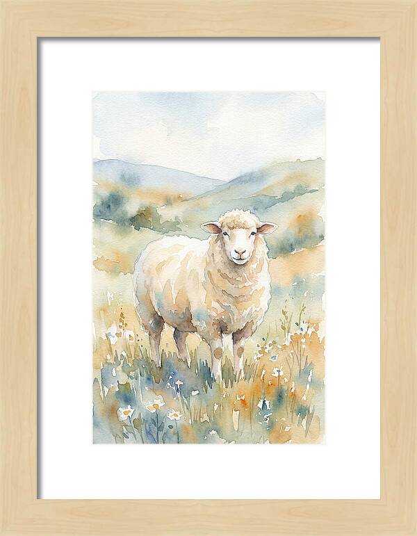 Sheep In Serene Pasture