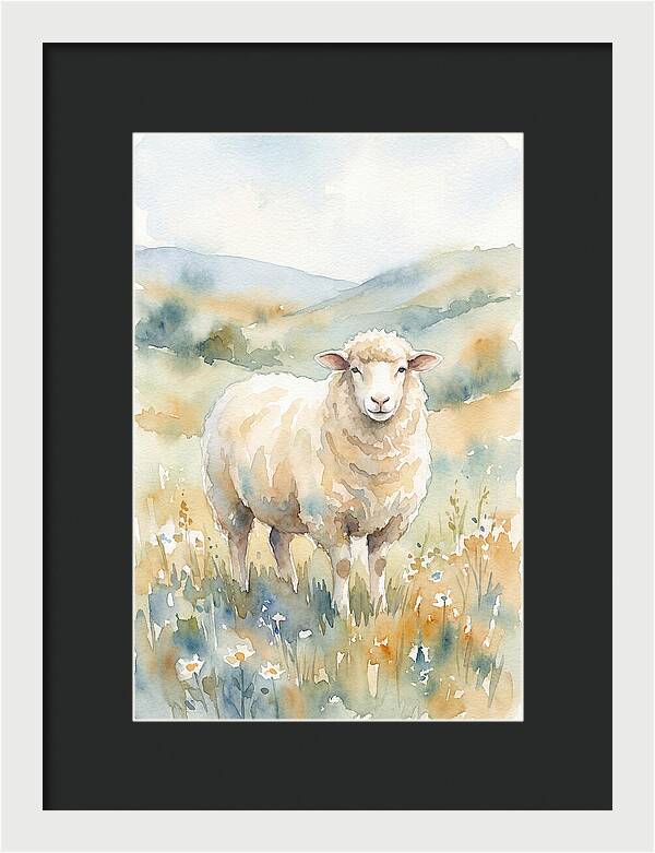 Sheep In Serene Pasture