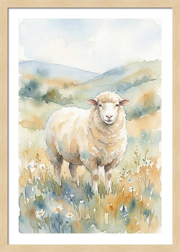 Sheep In Serene Pasture
