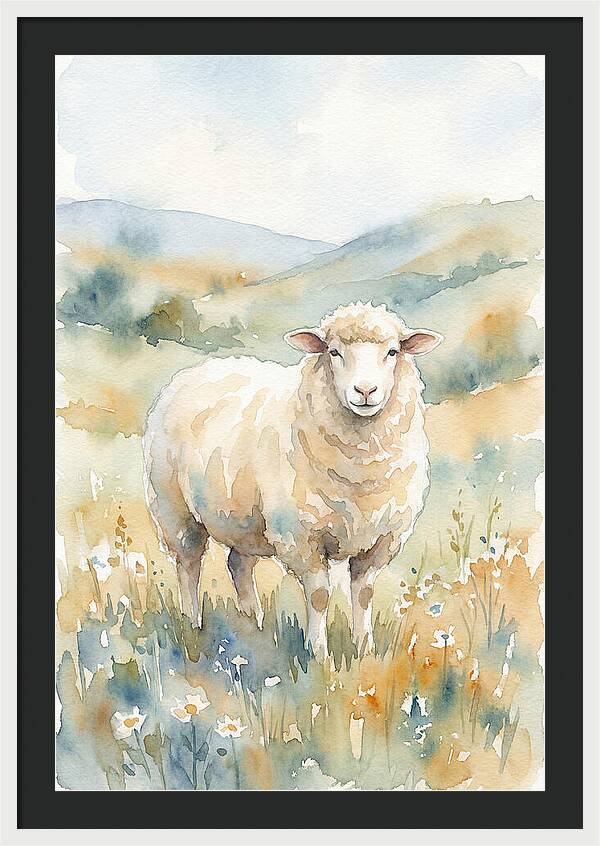 Sheep In Serene Pasture
