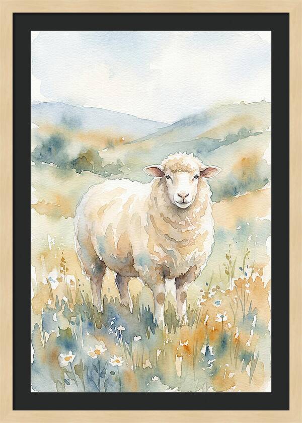 Sheep In Serene Pasture